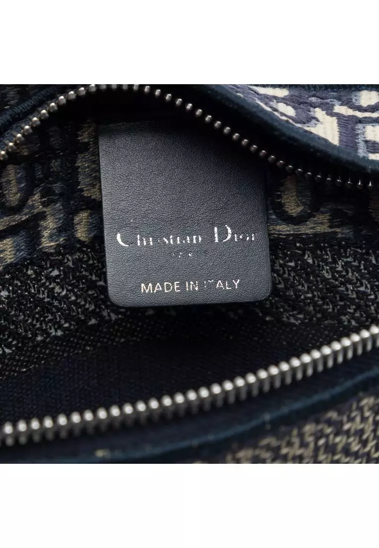 Pre-Loved Dior Oblique Canvas Flat Crossbody