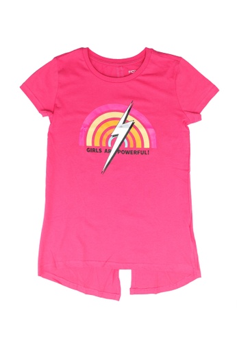 FOX Kids & Baby pink Kids Girl Short Sleeves Printed Tee BAC74KA8848B3BGS_1