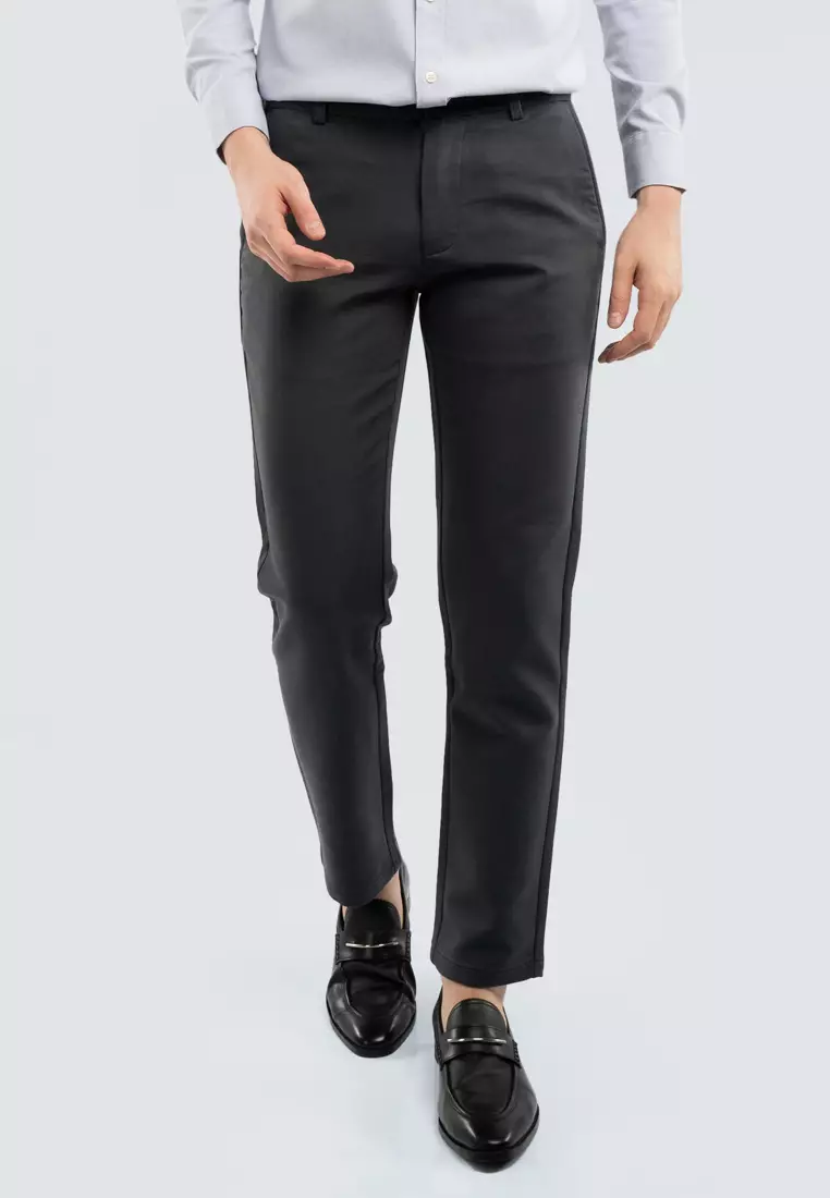 Buy CLITHS Navy Blue Formal Pants for Men Slim Fit/Flat Front Fromal Trousers  for Men Cotton at