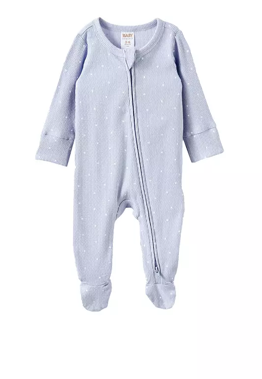 Organic Pointelle Zip Romper
