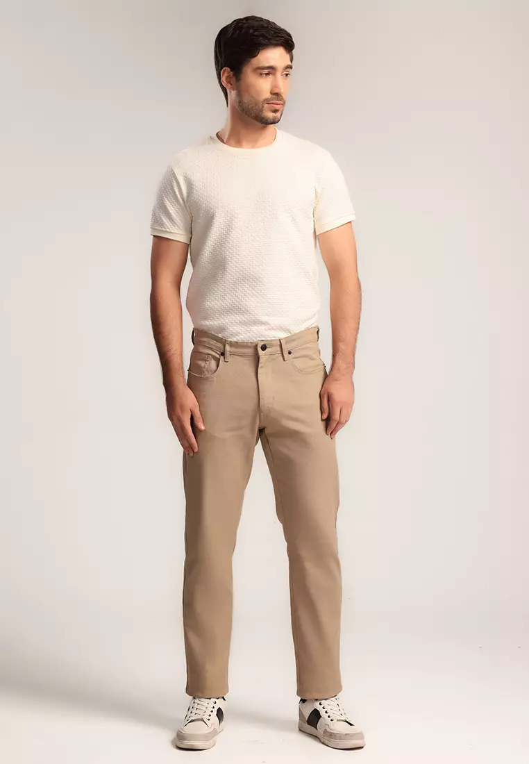 MOC - Celana Panjang Pria Willy - Beige Warna Beige