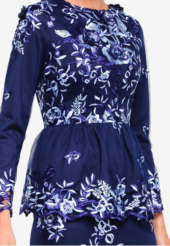 The Peplum Kurung With Full Dahlia Lace In Sand Fashionvalet Lace Fashion Muslimah Fashion Outfits Fashion Dresses