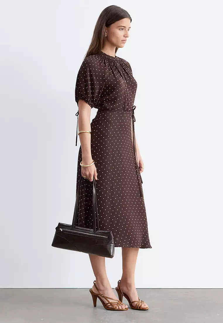 Tie-Waist Midi Dress