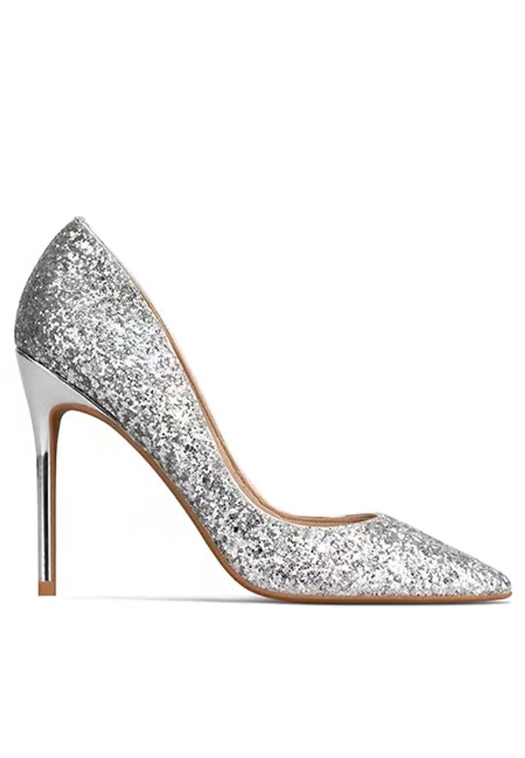 8CM Sequins Wedding High Heels D05-l