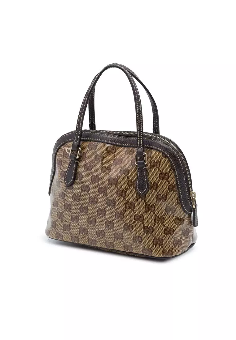 Pre-Loved Gucci Mini Gg Crystal Dome Satchel