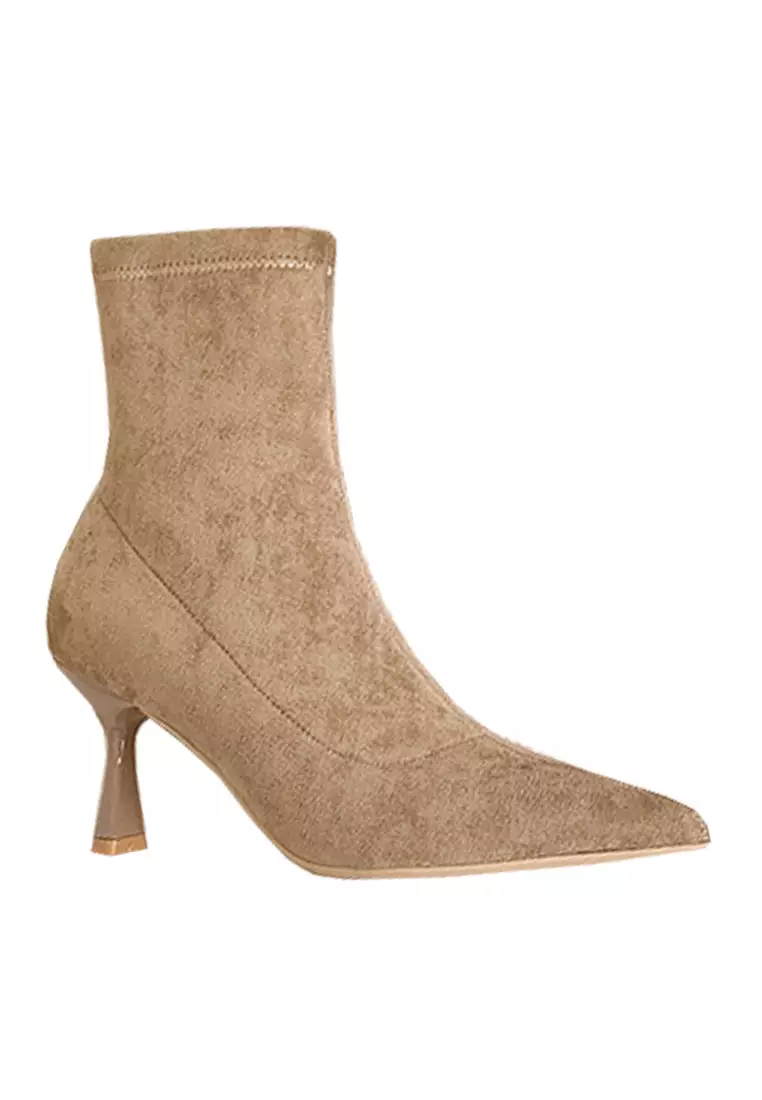 Discount on Twenty Eight Shoes  shoes - SKU: VANSA Slim Stretch Suede Short Boots VSW-B333-5
