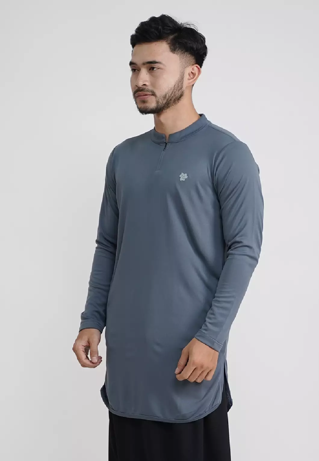 Tiento Nizam Baju Koko 3in1 Kurta Pria Dewasa Muslim Kerah Ciangi Casual Kerja Dry Fit Olahraga Ibadah Salat Lengan Panjang Ramadhan