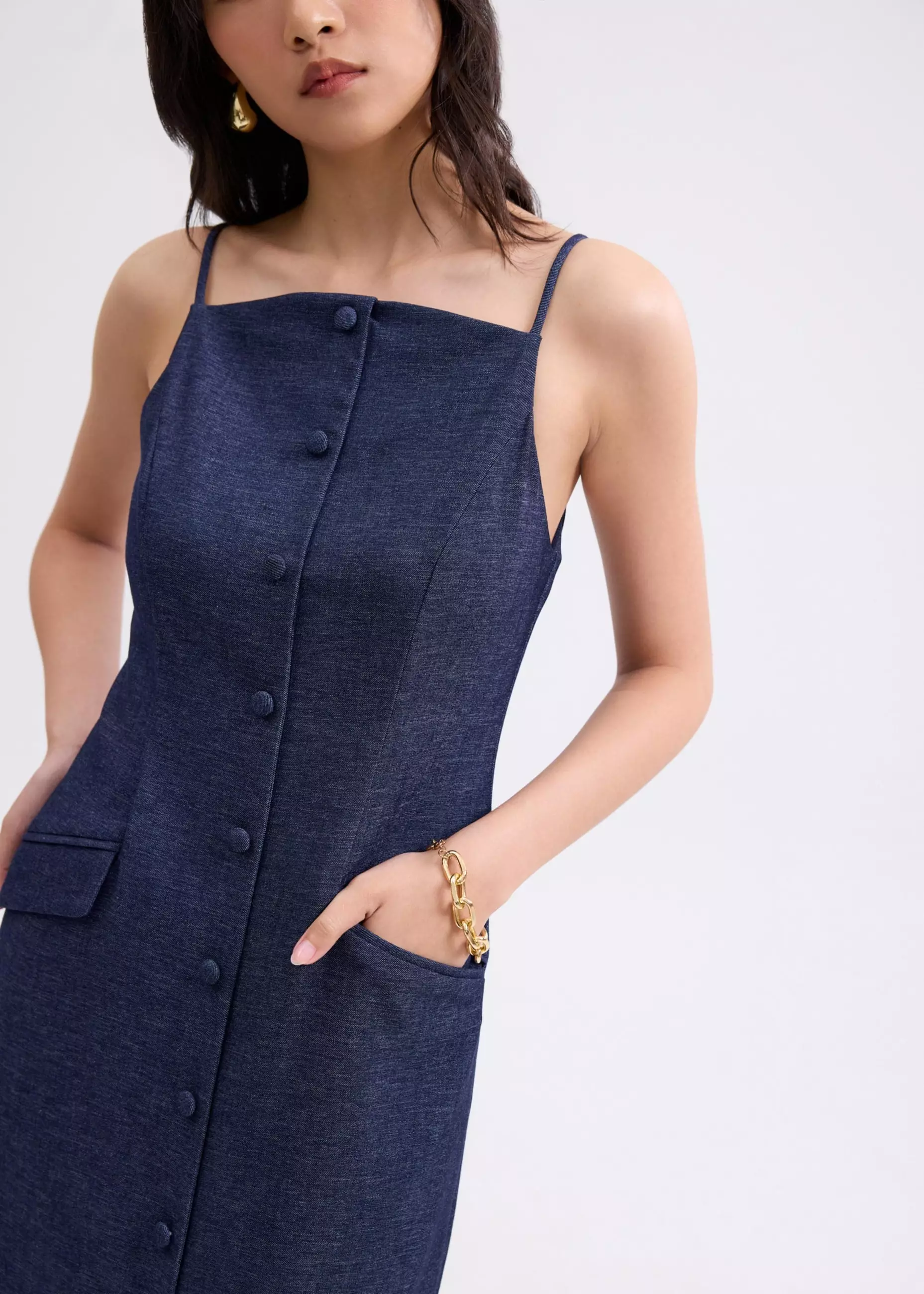 Dress Wanita - Azalea Straight Neck Column Midaxi Dress