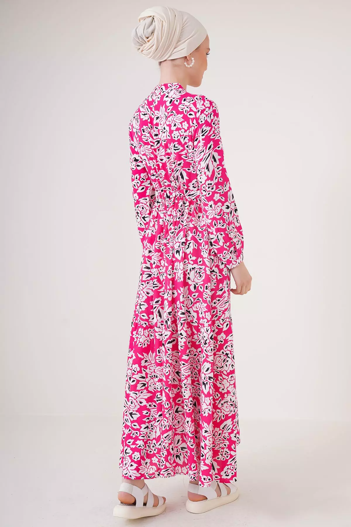 Modest Viscose Maxi Shirt Dress