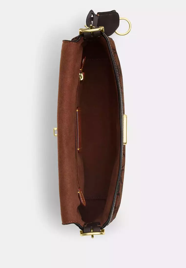 Etta Small Flap Shoulder Bag In Signature Chenille