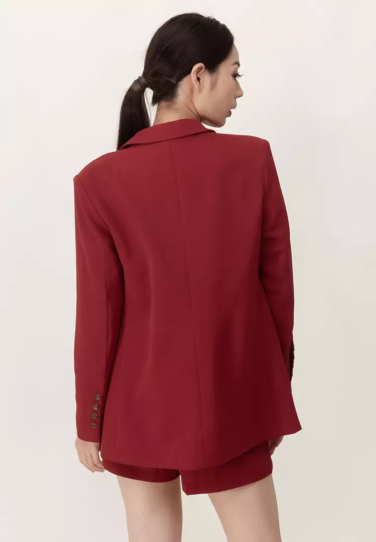 Plain B. Plain B. One Set Blazer & Short Bottom Young Style Red 2023 ...