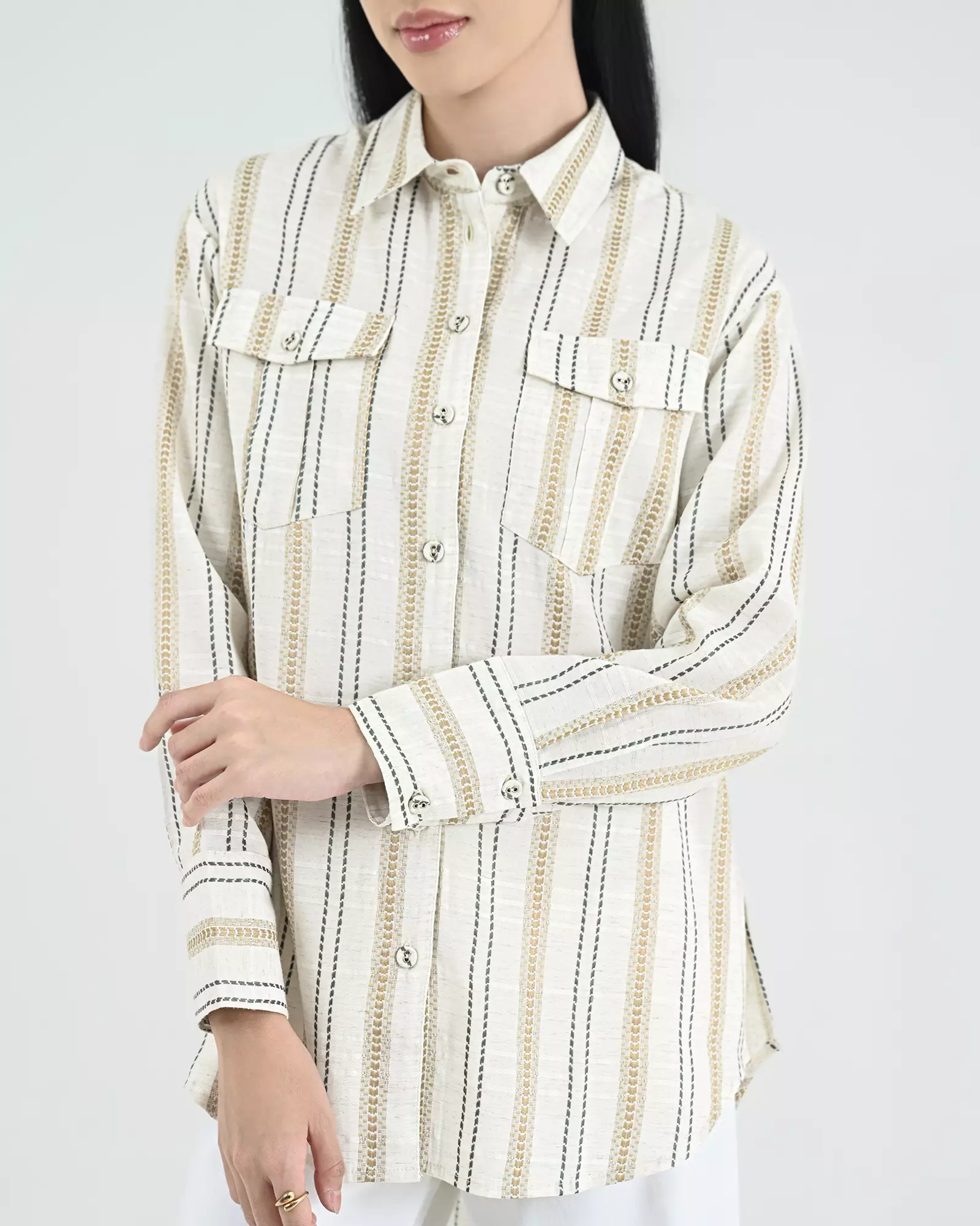 Geulis.id HENRIANA SHIRT - Green