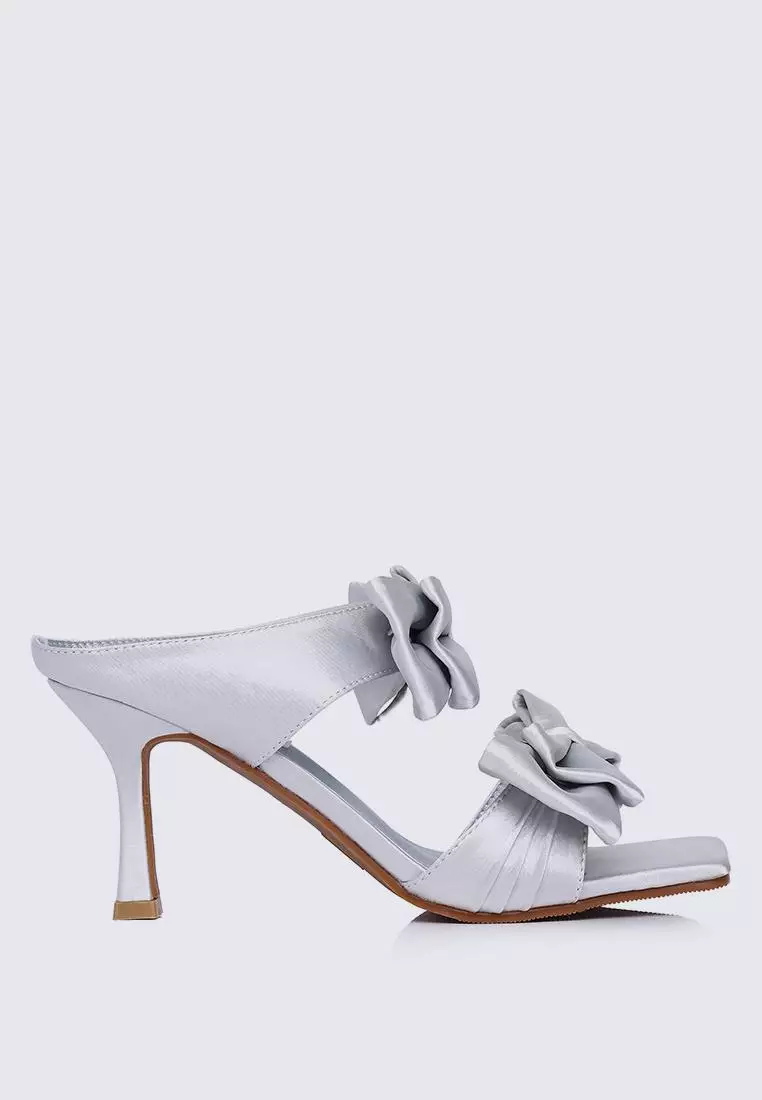Discount on My Ballerine  shoes - SKU: My Ballerine Sabrina Comfy Heels In Silver