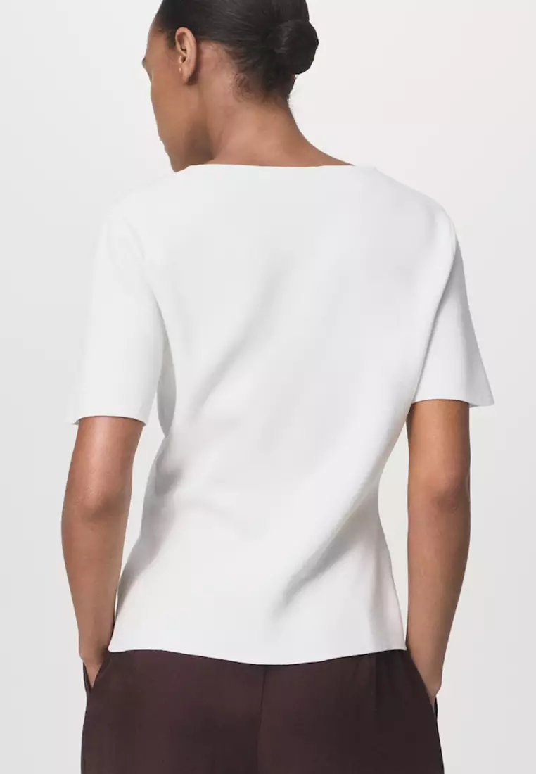 Knitted Cardigan with Jewel Button