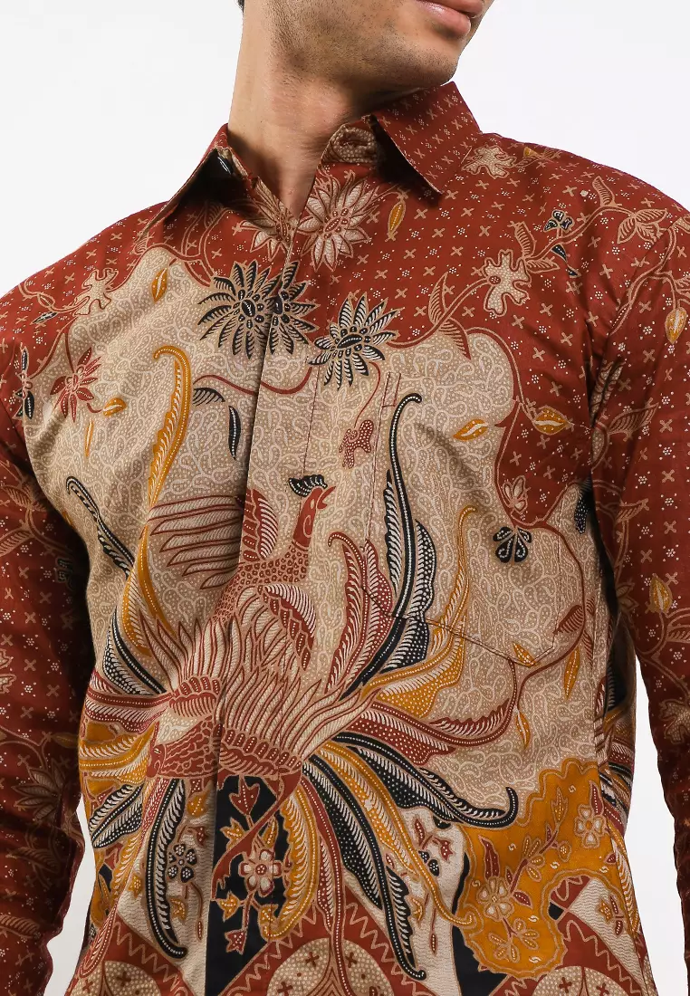 Laksha Kemeja Batik Exclusive Premium Pria Casual Modern Lengan Panjang