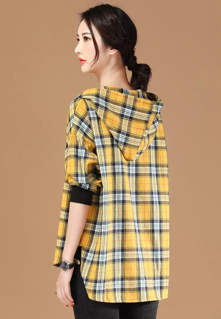 Fashion Loose Check Shirt Jacket