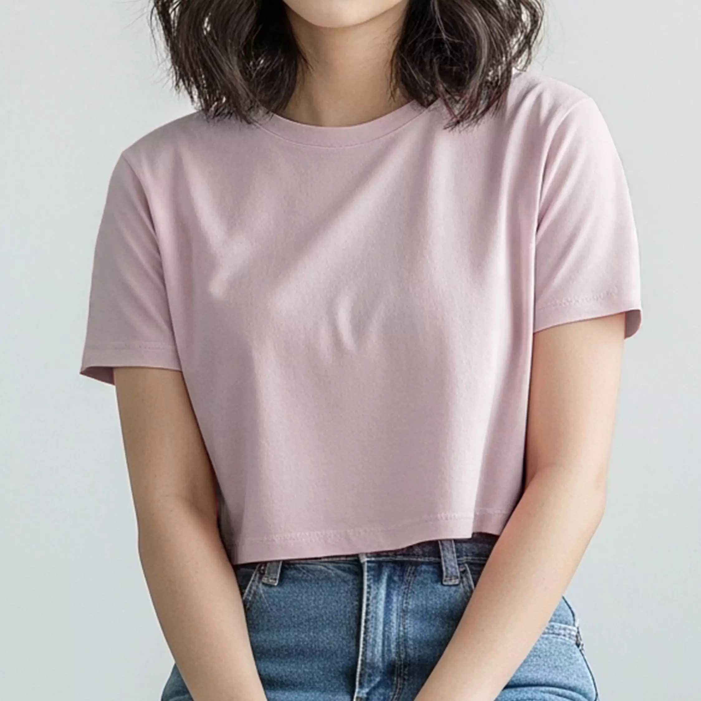 Kale VIONA DUSTY LILAC / Atasan Crop Wanita / Kaos Wanita / Baju Cewek