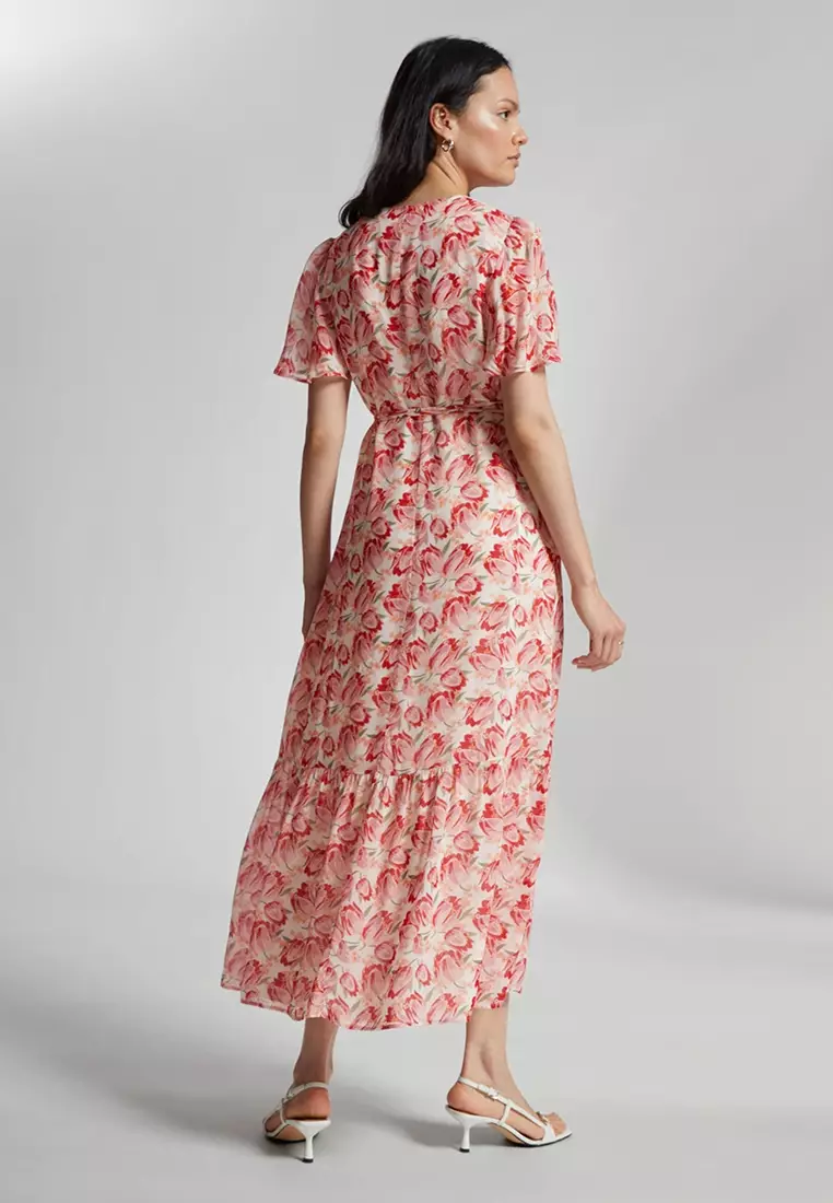 Buy Other Stories Flutter Sleeve Wrap Midi Dress 2024 Online
