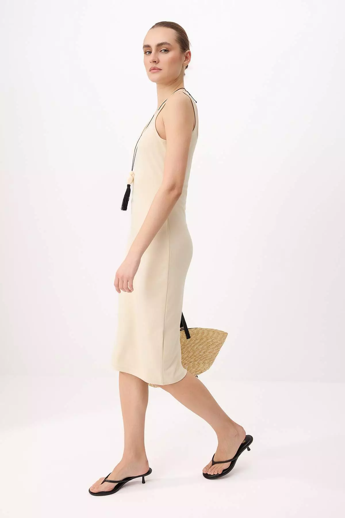 Stone Midi Bodycone/Fitted Knitted Dress Twoss25El774