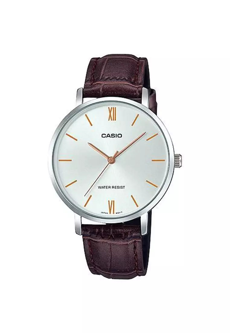 Casio leather strap watches sale
