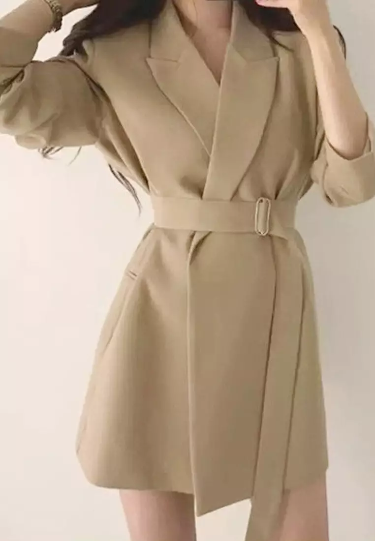 VANSA Simple Belted Blazer  VCW-C803