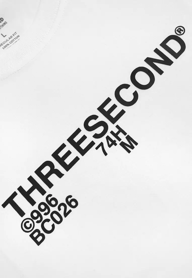 3Second Men's T-Shirt Short Sleeve Regular Fit Cotton BC026 OL-C160525