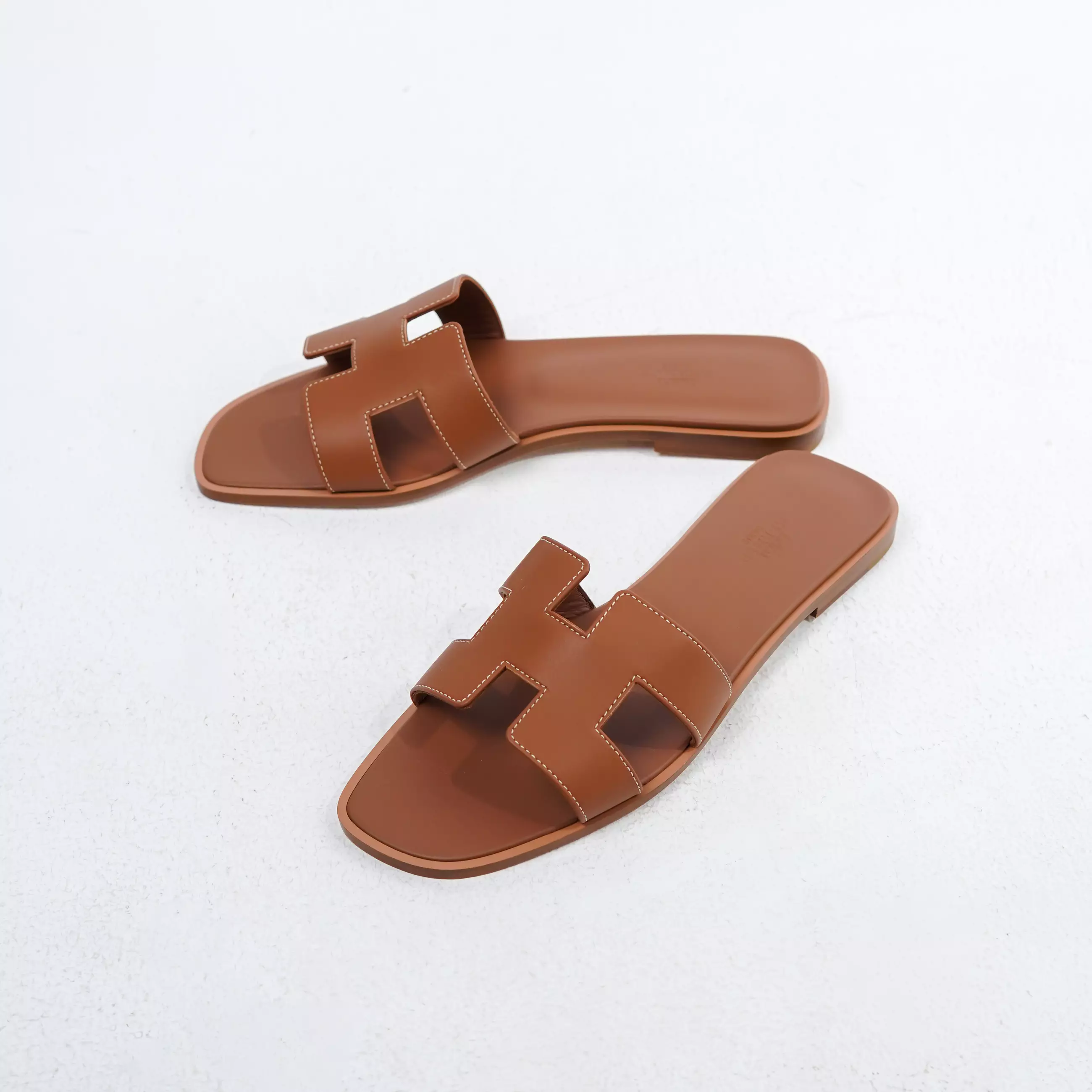 Sandal HERMES ORAN BROWN SANDAL 100% ORIGINAL