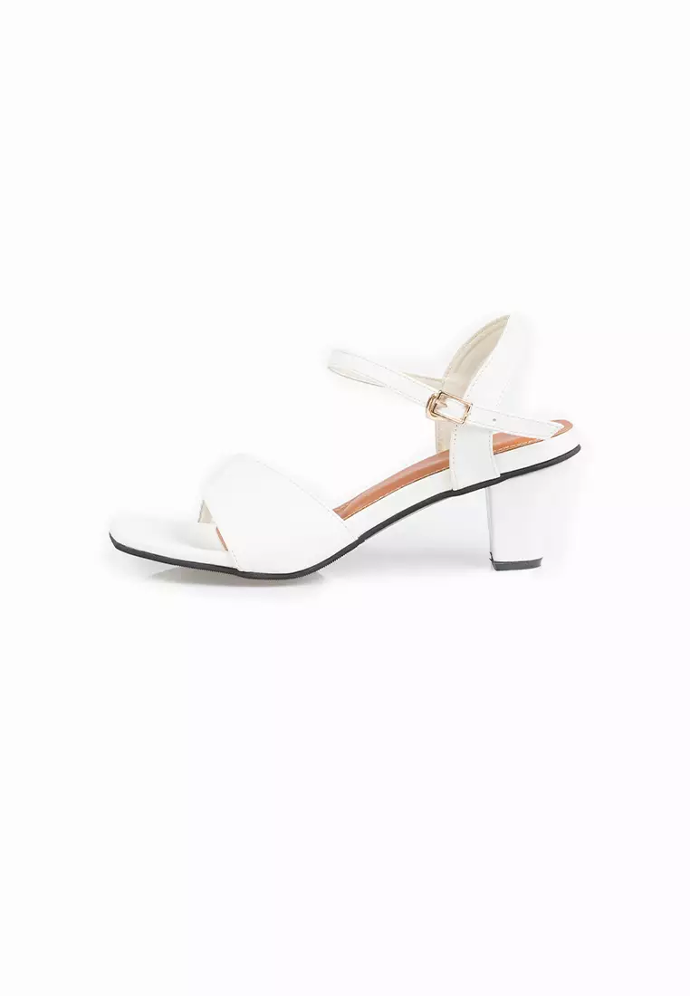 SEIS Divori Sandal Heels Pesta Wanita Hak 5 cm-White
