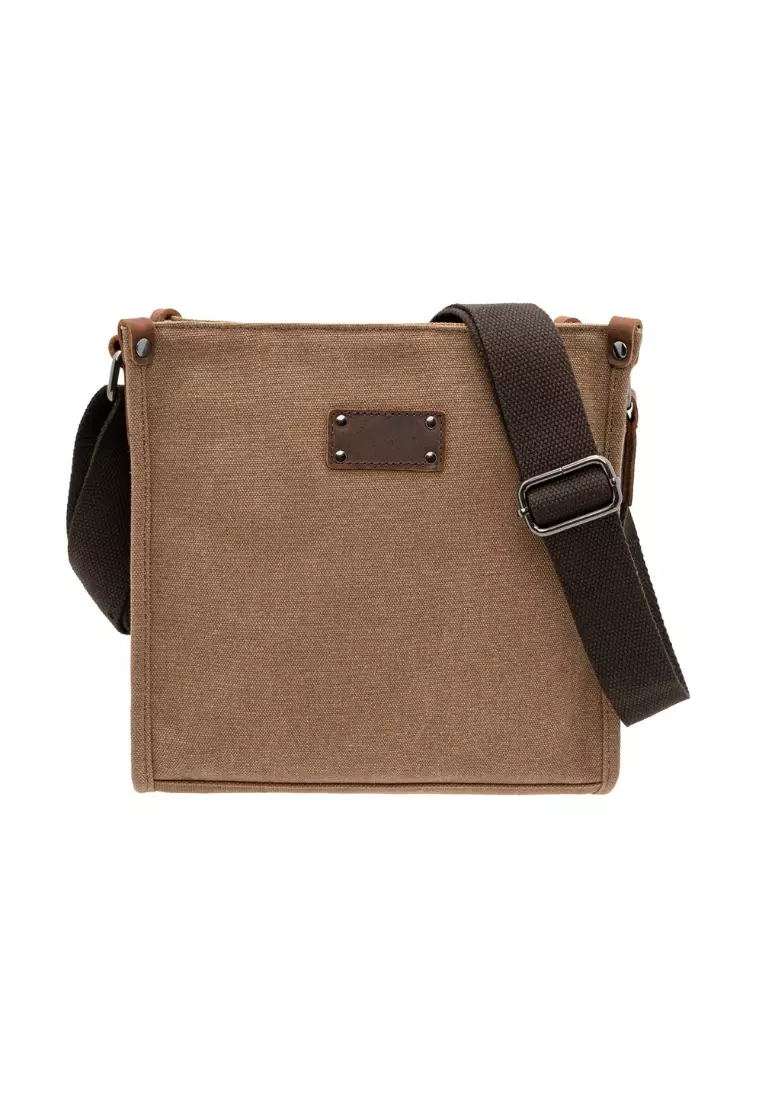 Jack Studio Canvas Leather Street Tide Messenger Bag BAD 21007