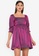 ZALORA OCCASION purple Puff Sleeve Mini Dress 3B57DAA5CB12A6GS_1