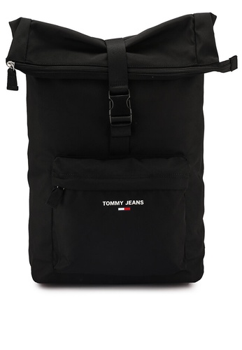 Tommy Hilfiger black Essential Rolltop Backpack - Tommy Hilfiger Accessories F48B1AC497EB22GS_1
