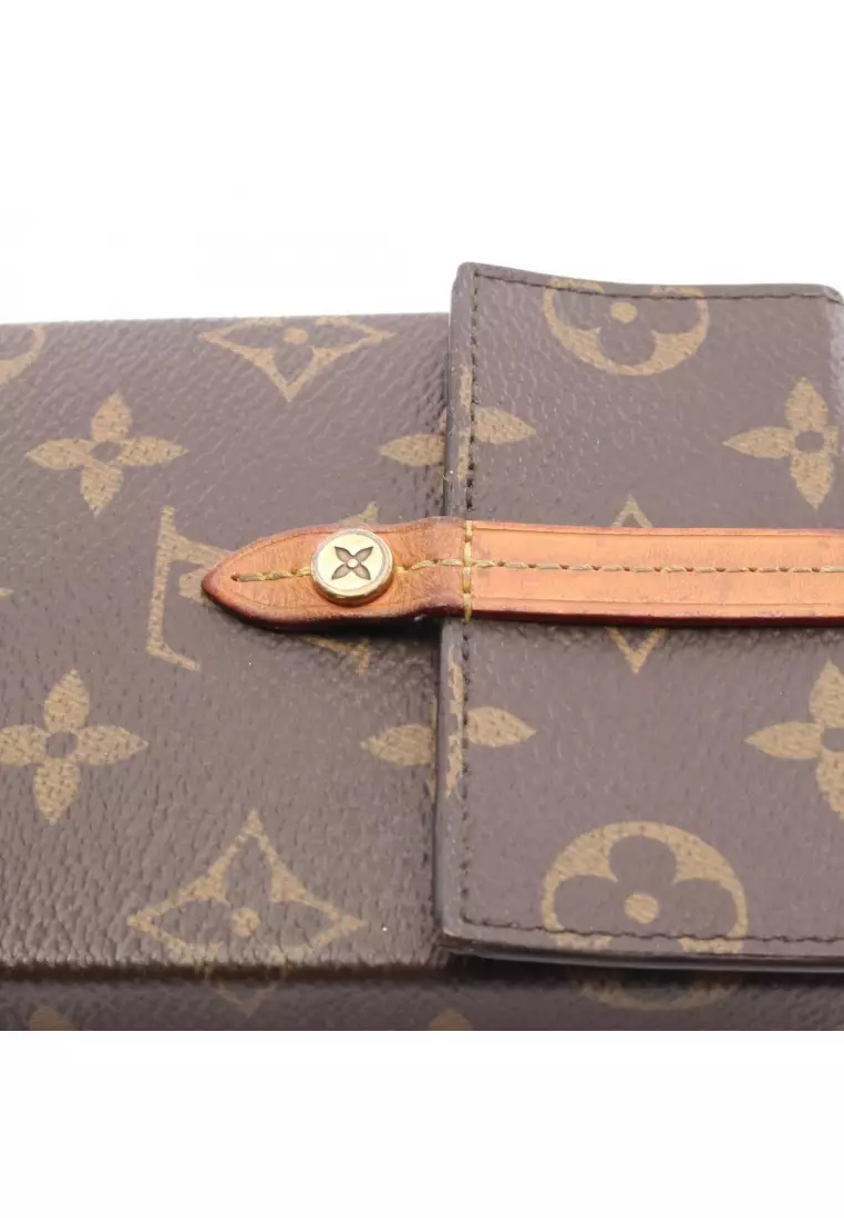 Pre-Loved Louis Vuitton box phone case monogram smartphone case PVC leather Brown