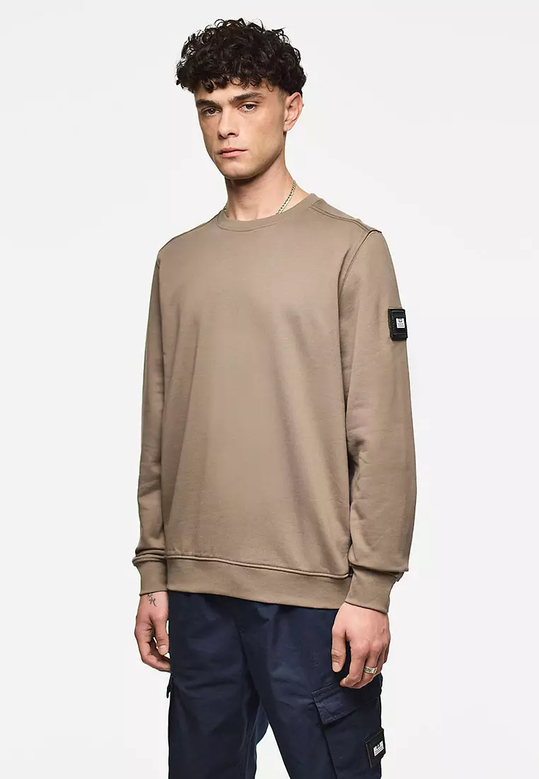 MENS TOBACCO THUNDER CREW WITH PARACHUTE BINDING