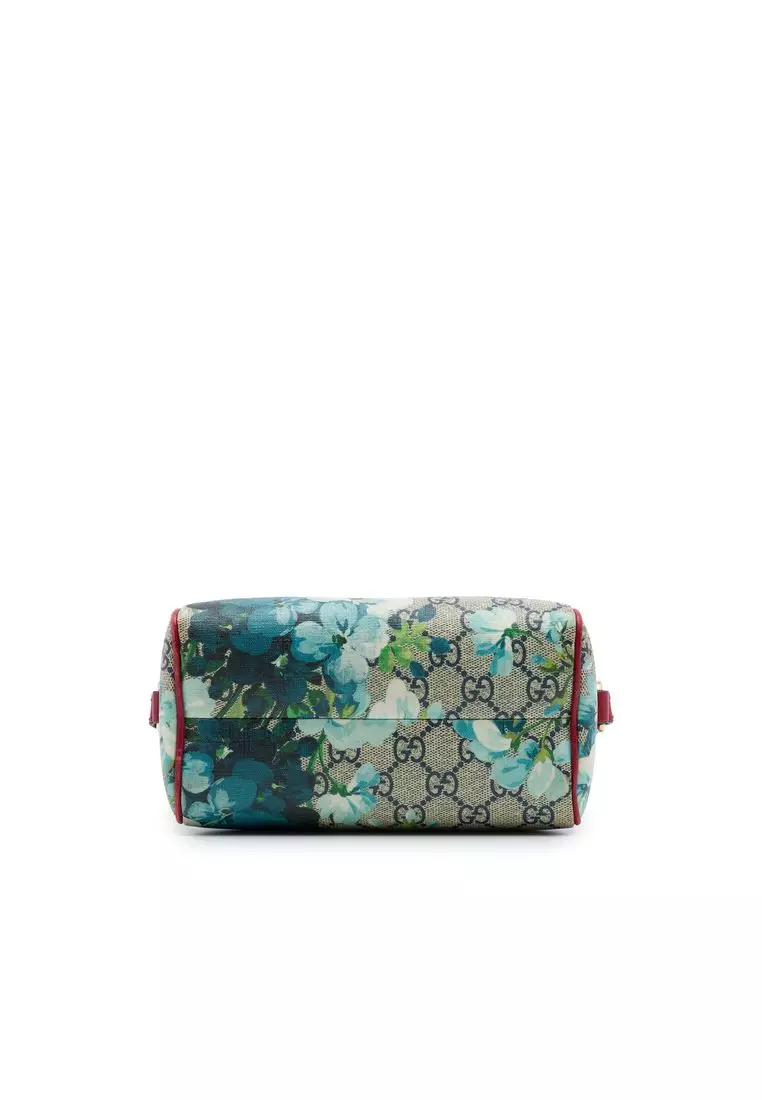 Pre-Loved Gucci Mini Gg Supreme Blooms Boston Bag