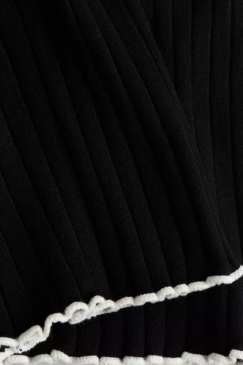 Rib-knit shorts
