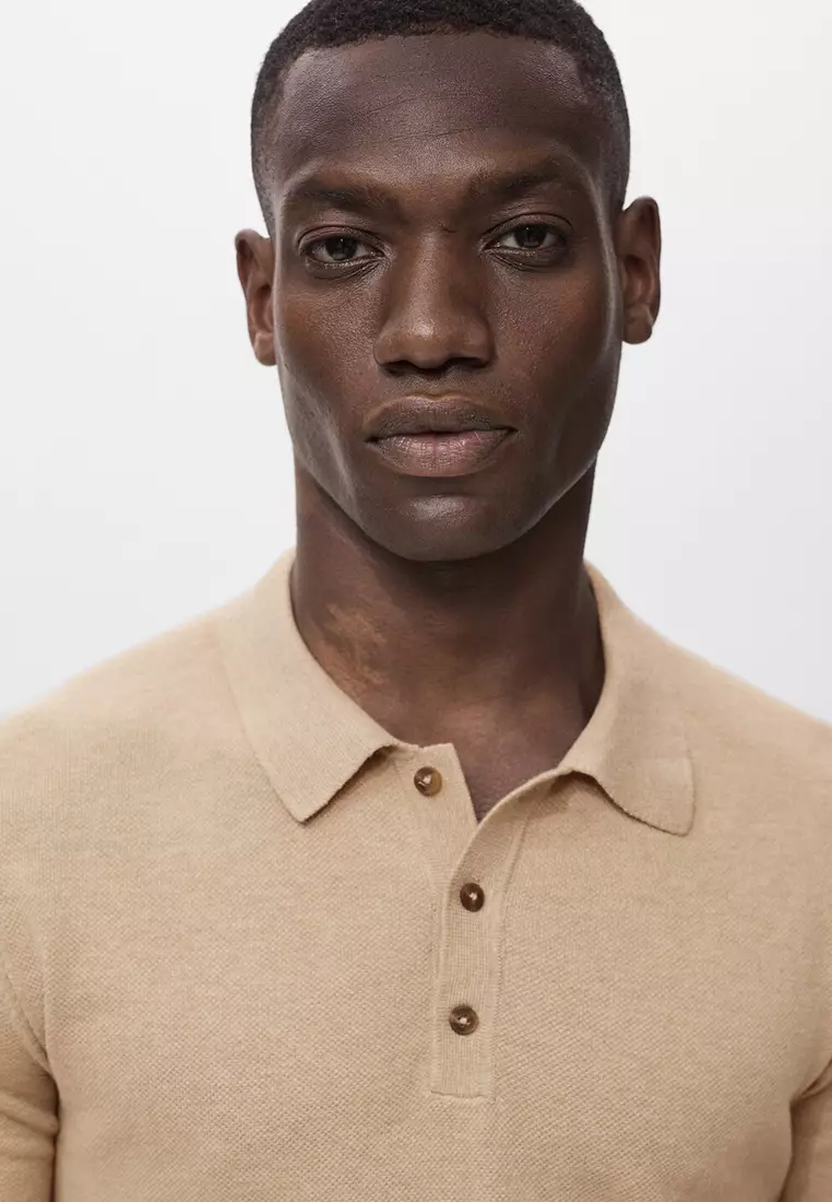 Fine-Knit Cotton Polo Shirt
