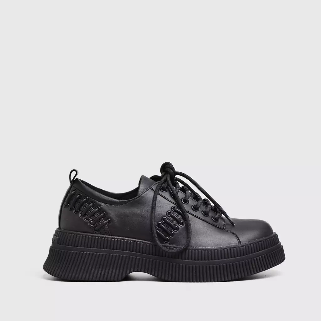 Natiana Oxford Genuine Leather Black