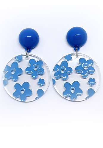 BELLE LIZ blue McKay Blue Floral Round Earrings C9DD3AC886709CGS_1