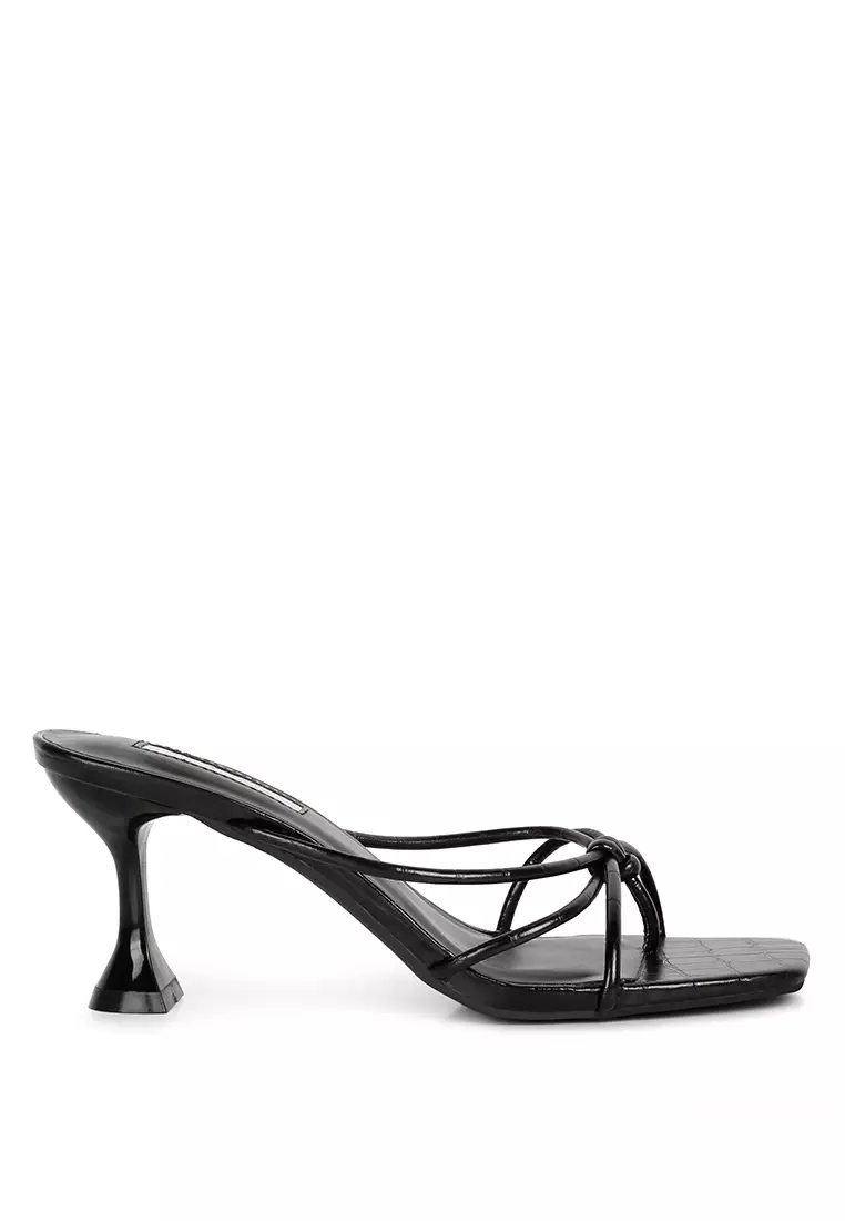 Medium heel strappy sandals online