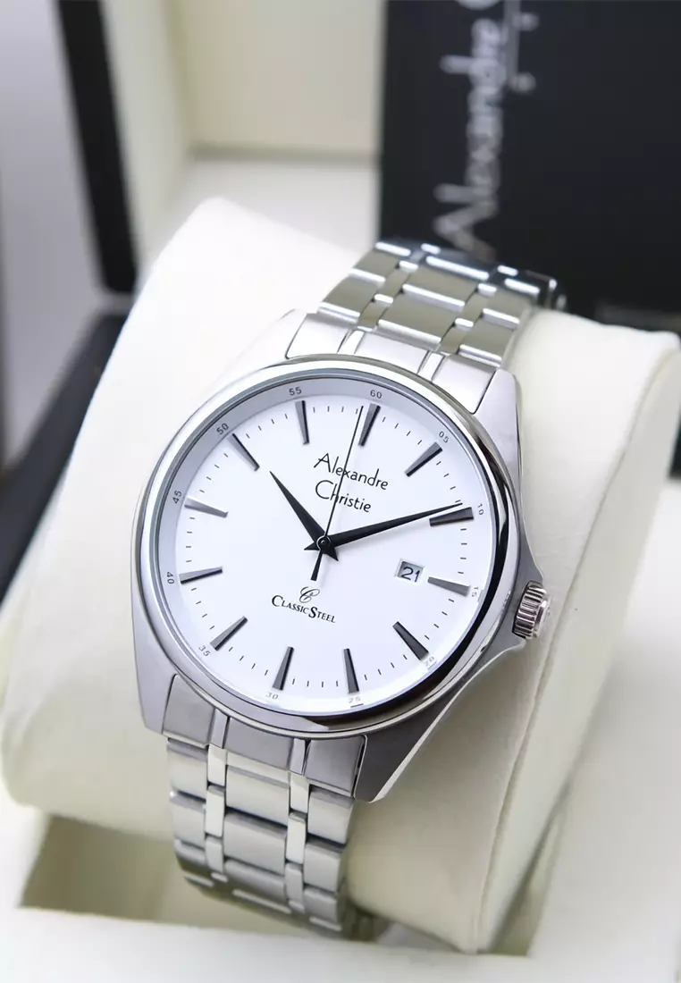 Alexandre Christie - Jam Tangan Pria - Silver - Stainless Steel Bracelet - 8661 MDBSSSL