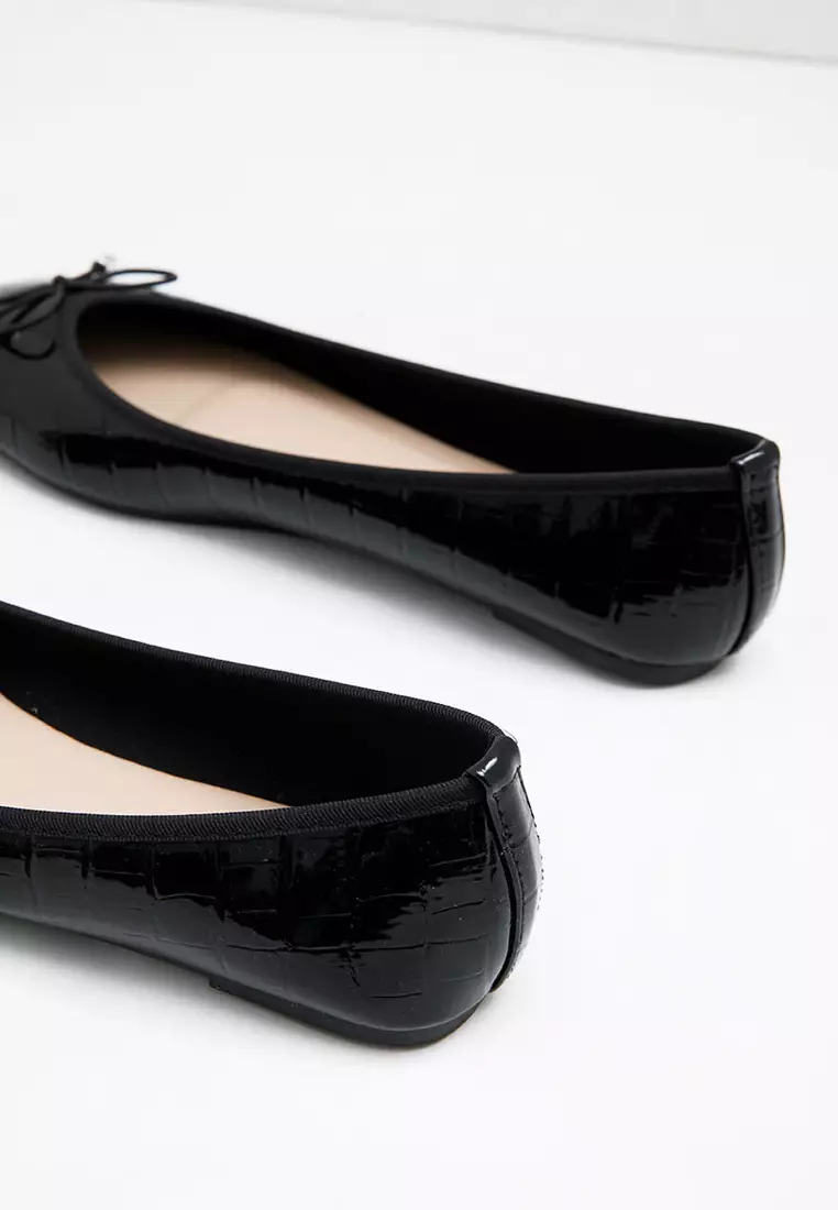 Sophie Fana Bow Flat Black