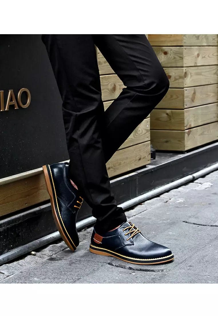 Grain Leather Derby Shoes YY6111