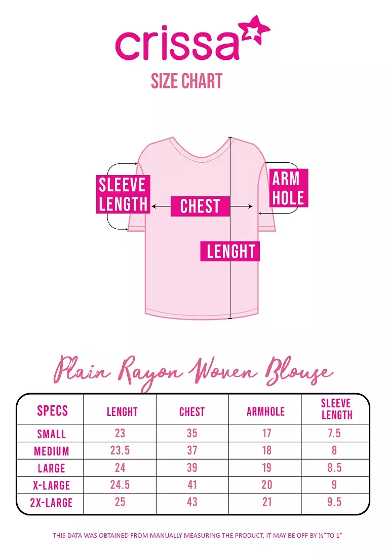 Woven Plain Rayon Short Sleeves Blouse