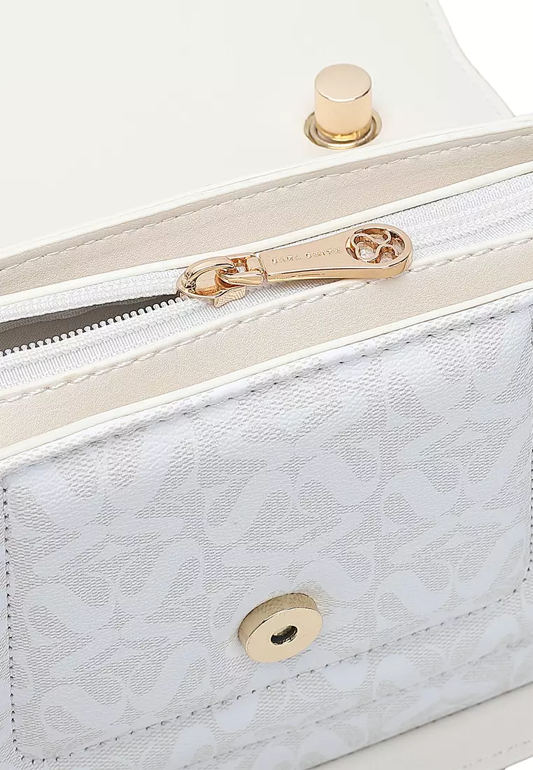 Women's Top Handle Bag / Sling Bag / Crossbody Bag / Shoulder Bag (Tas Tangan Wanita / Tas Selempang Wanita / Tas Bahu Wanita) - Putih