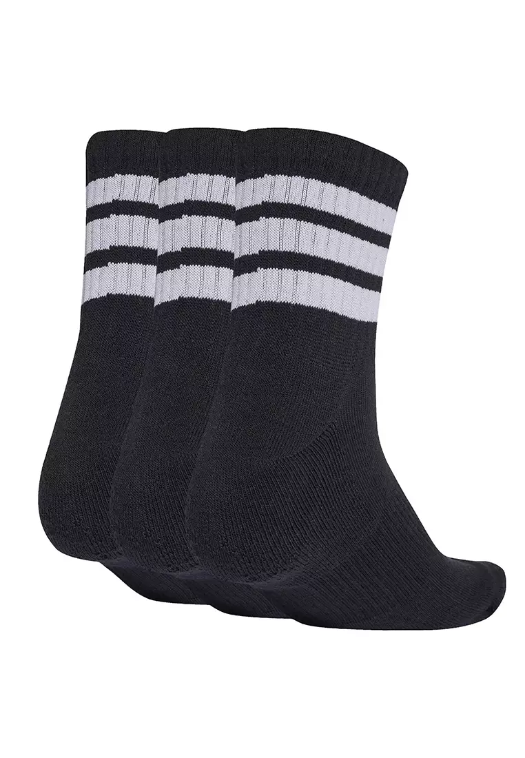 3 Stripes Cushioned Sportswear Mid Cut Socks 3-Pair Pack