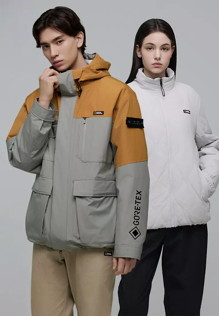 Unisex 3-in-1 GORE-TEX Color Block Down Jacket