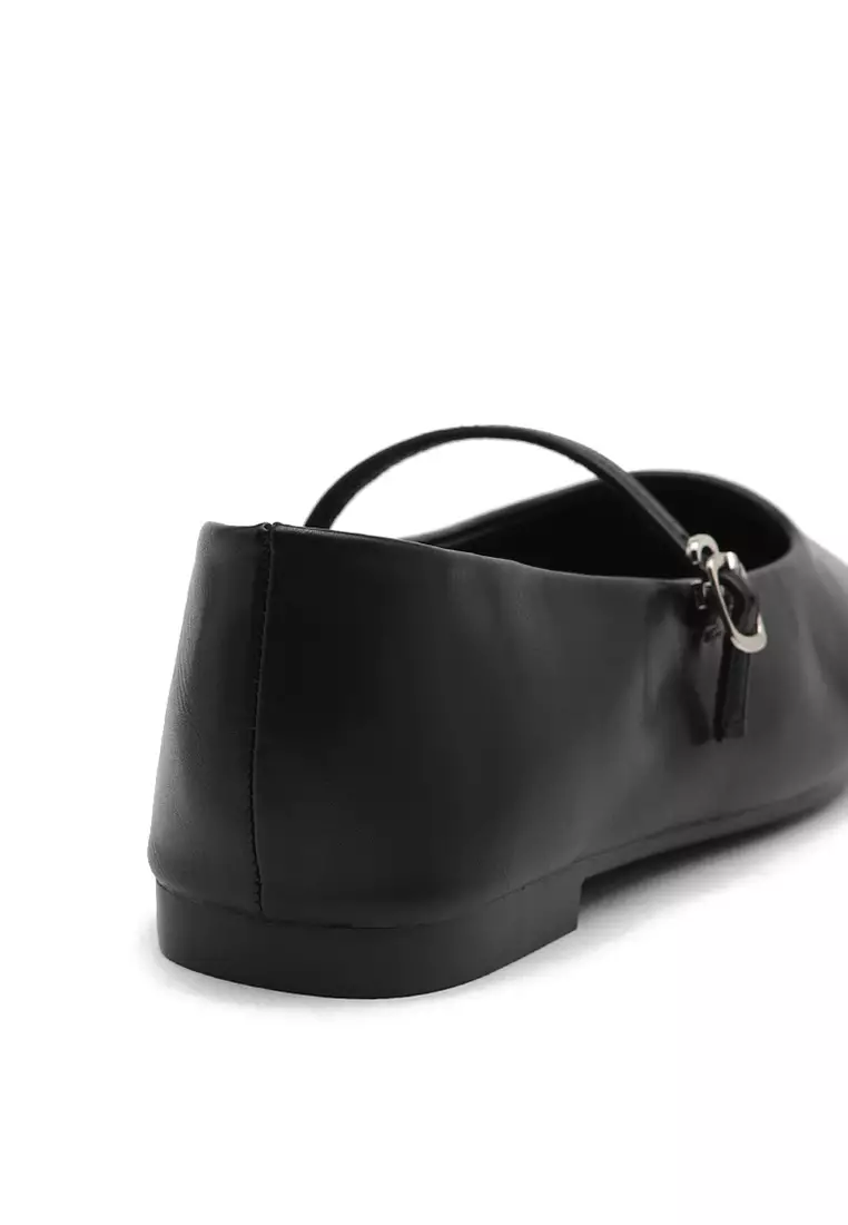 Nhibre Maryjane Flats (1cm) - Black