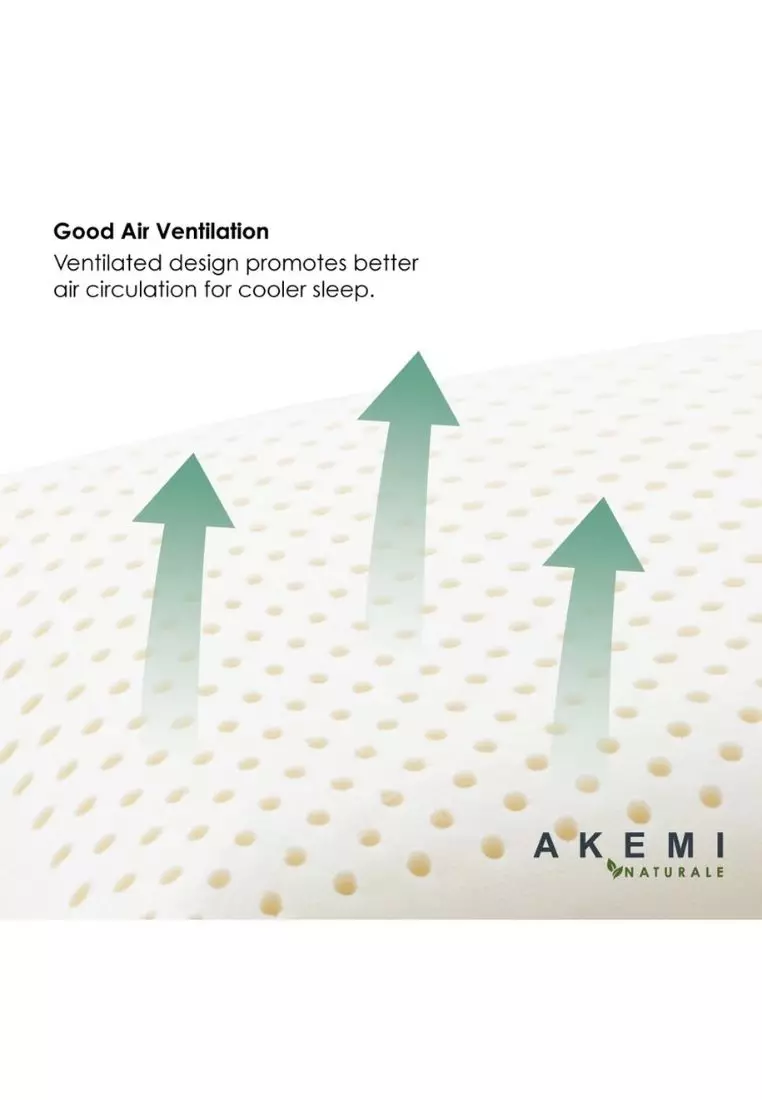 Buy AKEMI AKEMI Naturale Ventilated Contour Latex Pillow. Online ZALORA Malaysia