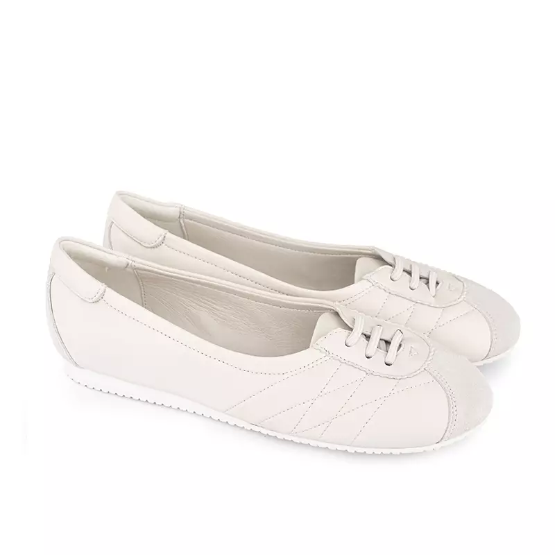 Sepatu Ballet Flats Wanita Gino Mariani Fabiola White