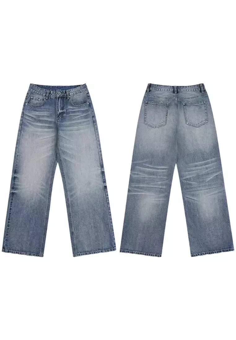 Cat Whisker Wide Leg Jeans LK-K6109